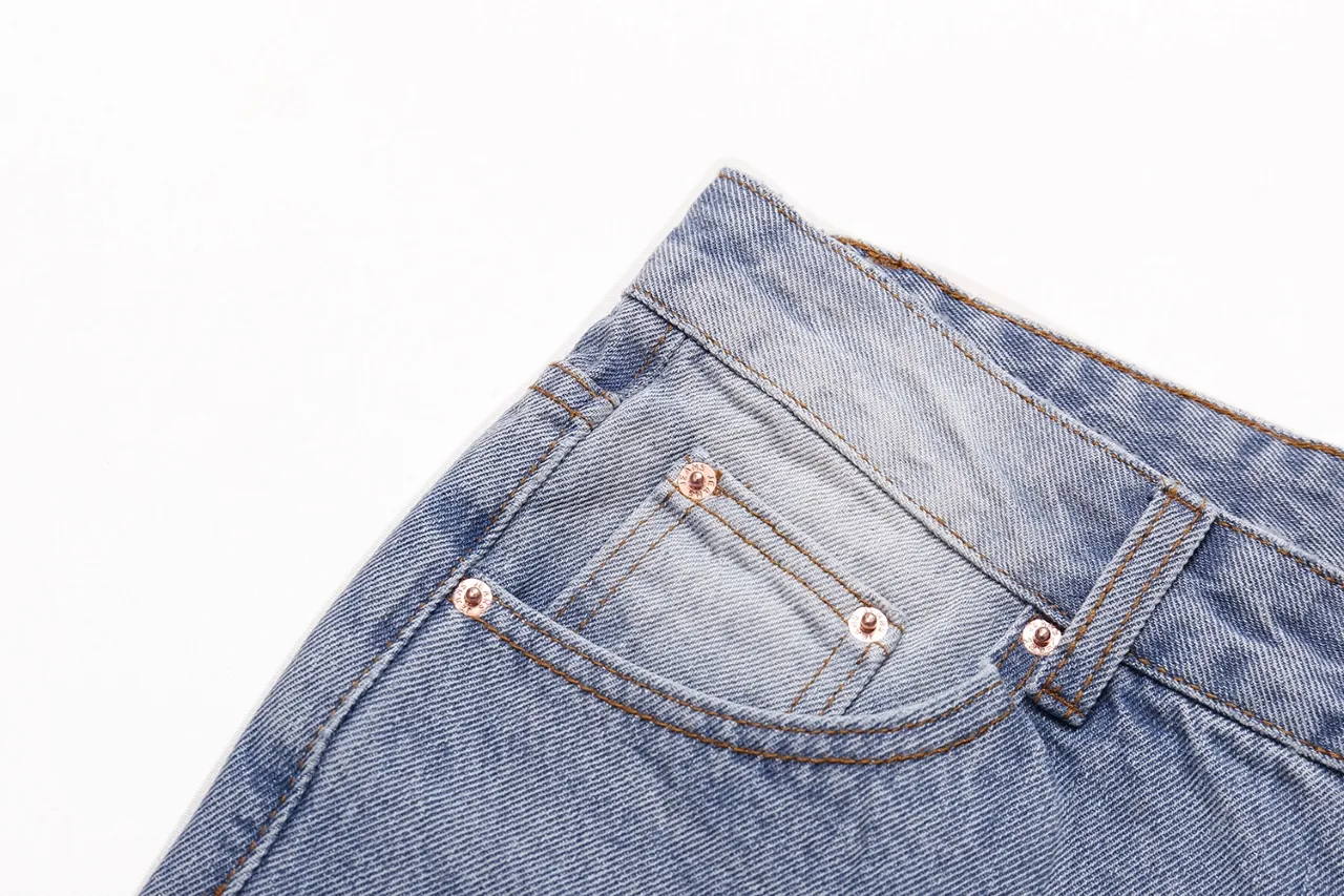 645#Gallery Dept new basic style washed small straight leg jeans American high street casual trousers washed black washed blue S～XL p220